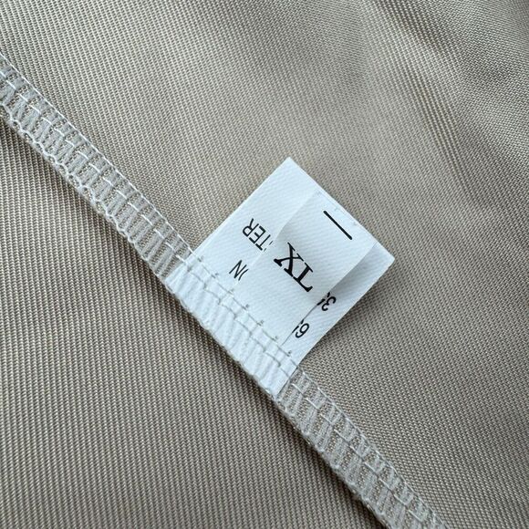 Beige Blazer Long Sleeve Open Front Size XL Work Office Jacket Lightweight - Picture 11 of 11